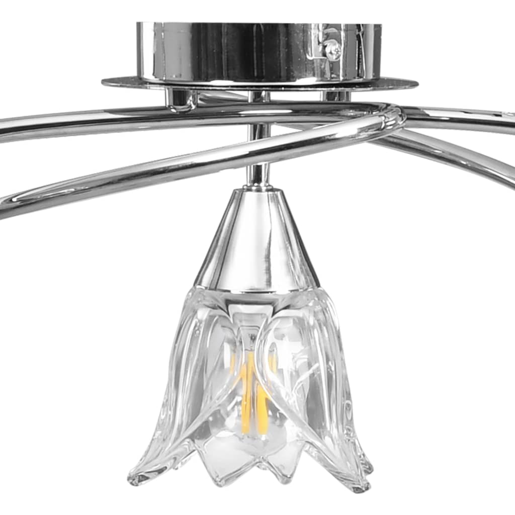 Plafondlamp met glazen tulpvormige kappen 5xE14 transparant Plafondlampen | Creëer jouw Trendy Thuis | Gratis bezorgd & Retour | Trendy.nl