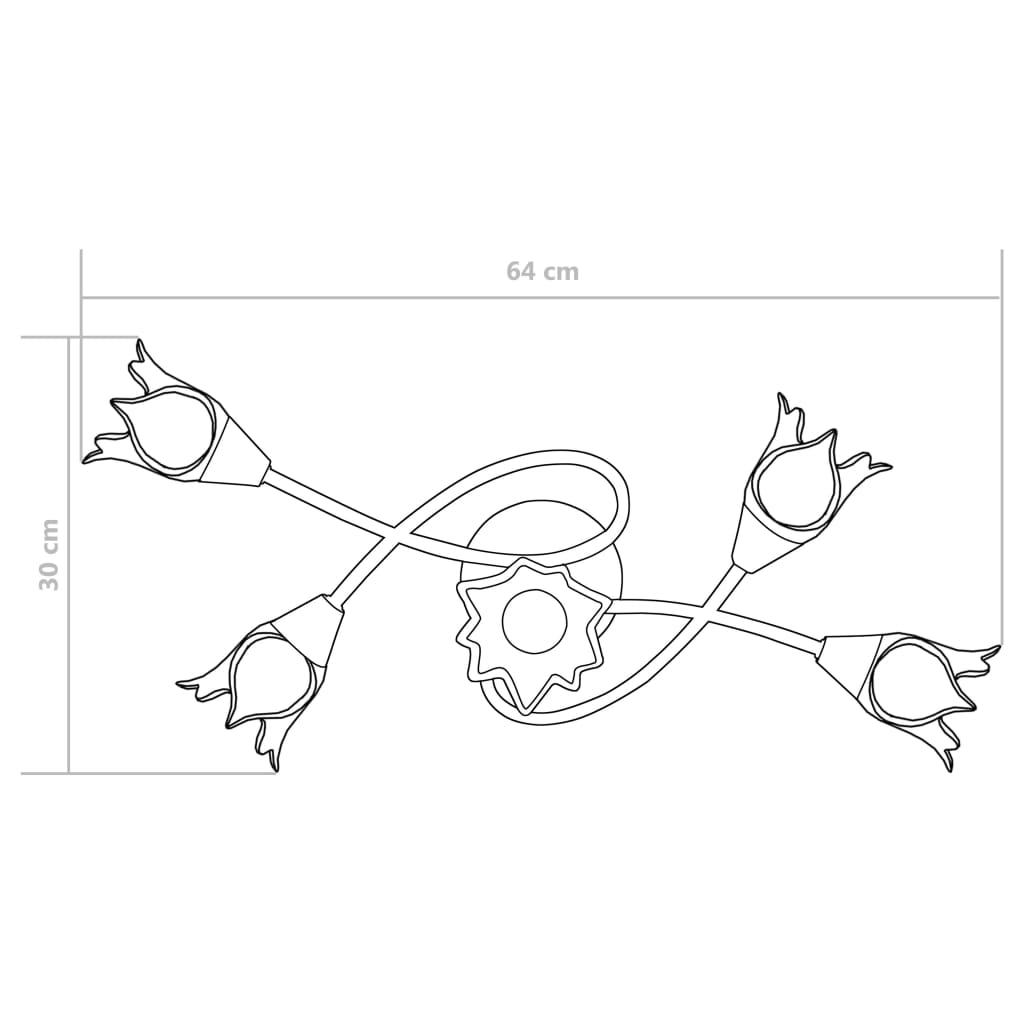 Plafondlamp met glazen tulpvormige kappen 5xE14 transparant Plafondlampen | Creëer jouw Trendy Thuis | Gratis bezorgd & Retour | Trendy.nl