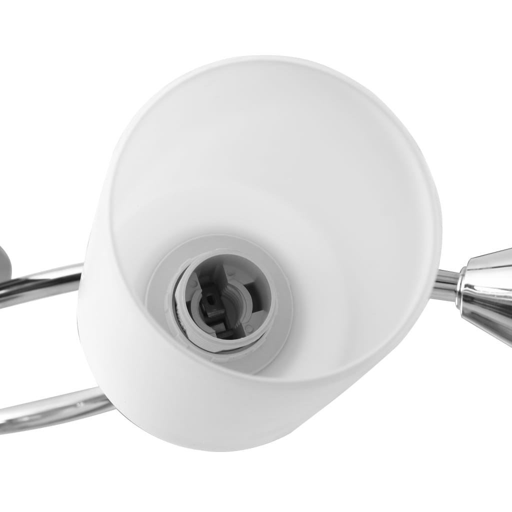 Plafondlamp met keramieken cilindervormige kappen 5xE14 wit Plafondlampen | Creëer jouw Trendy Thuis | Gratis bezorgd & Retour | Trendy.nl