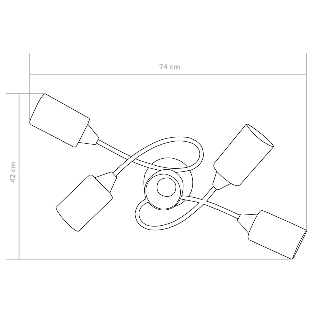 Plafondlamp met keramieken cilindervormige kappen 5xE14 wit Plafondlampen | Creëer jouw Trendy Thuis | Gratis bezorgd & Retour | Trendy.nl