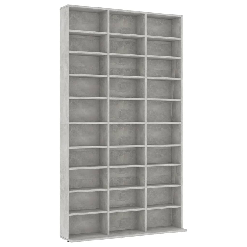 Cd-kast 102x16x177,5 cm bewerkt hout betongrijs Cd- & dvd-kasten | Creëer jouw Trendy Thuis | Gratis bezorgd & Retour | Trendy.nl