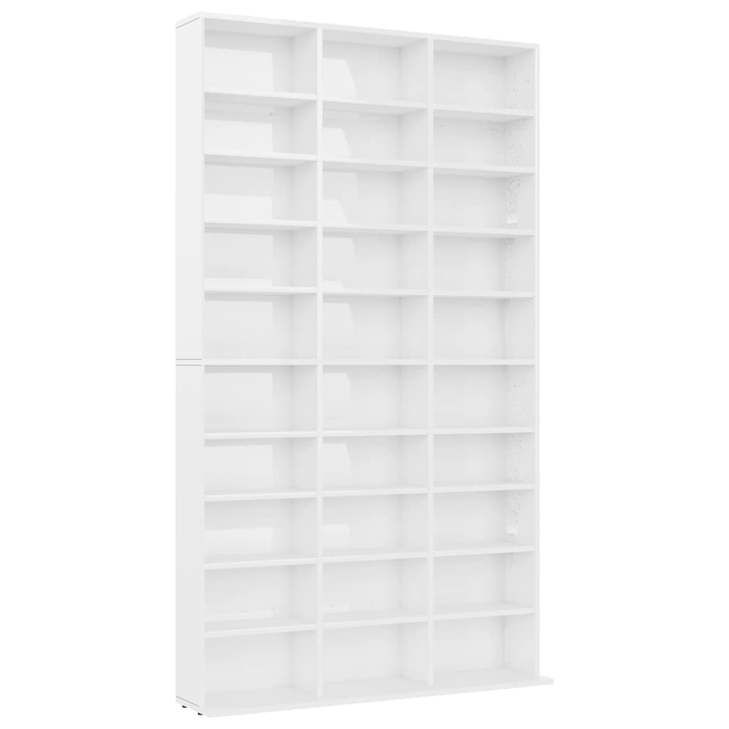 Cd-kast 102x16x177,5 cm bewerkt hout hoogglans wit Cd- & dvd-kasten | Creëer jouw Trendy Thuis | Gratis bezorgd & Retour | Trendy.nl