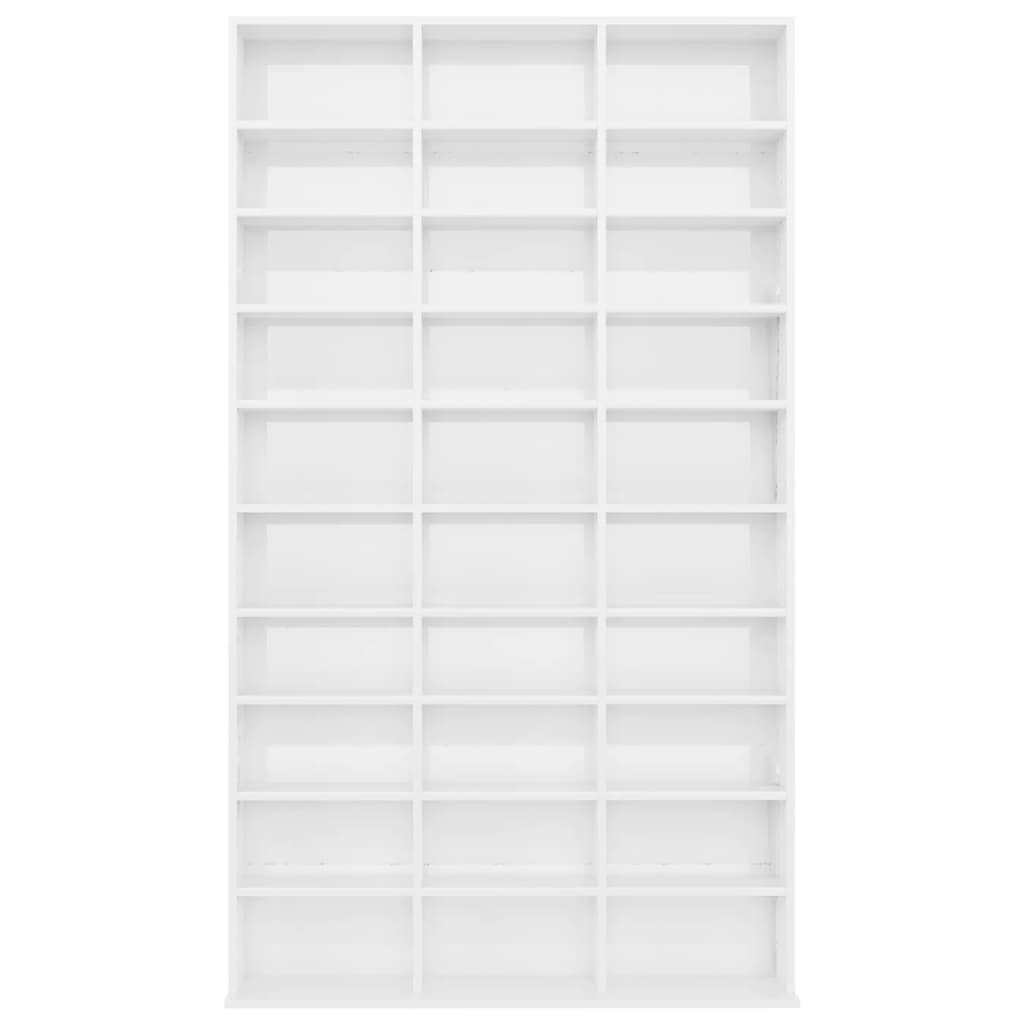 Cd-kast 102x16x177,5 cm bewerkt hout hoogglans wit Cd- & dvd-kasten | Creëer jouw Trendy Thuis | Gratis bezorgd & Retour | Trendy.nl