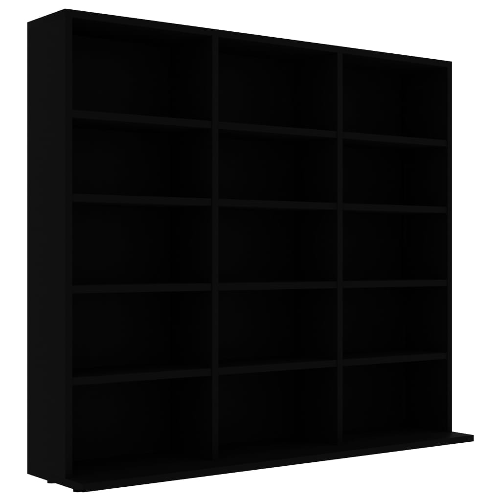 Cd-kast 102x23x89,5 cm bewerkt hout zwart Cd- & dvd-kasten | Creëer jouw Trendy Thuis | Gratis bezorgd & Retour | Trendy.nl