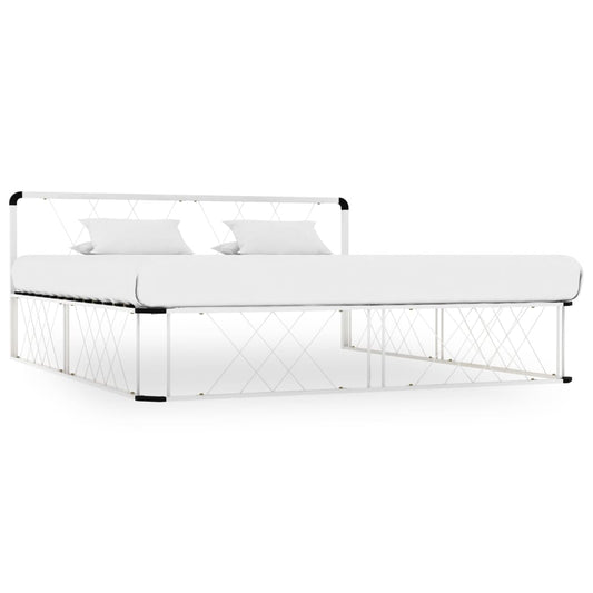 Bedframe metaal wit 200x200 cm Bedden & bedframes | Creëer jouw Trendy Thuis | Gratis bezorgd & Retour | Trendy.nl