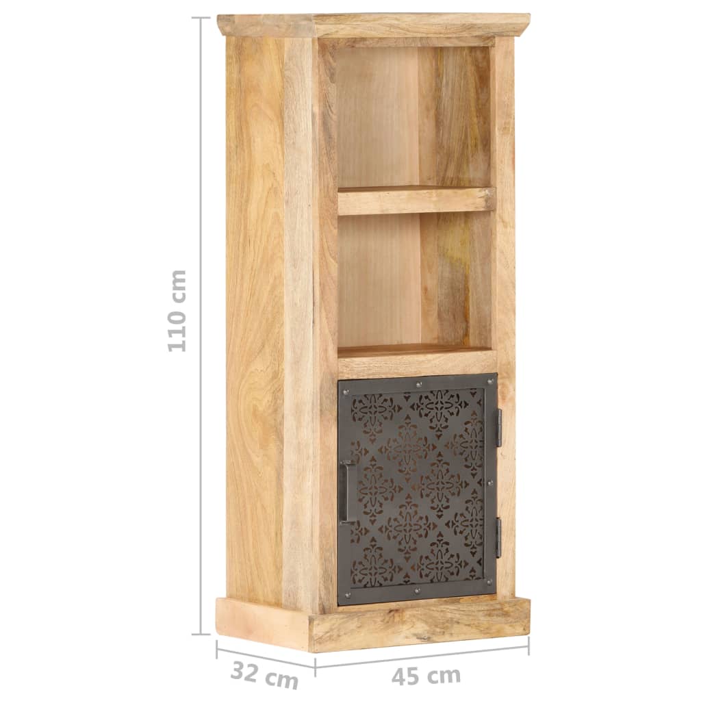 Hoge kast met deur 45x32x110 cm massief mangohout