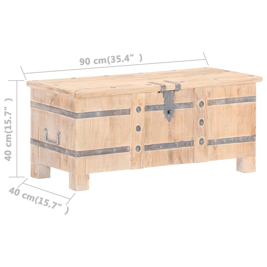 Opbergkist 90x40x40 cm massief acaciahout