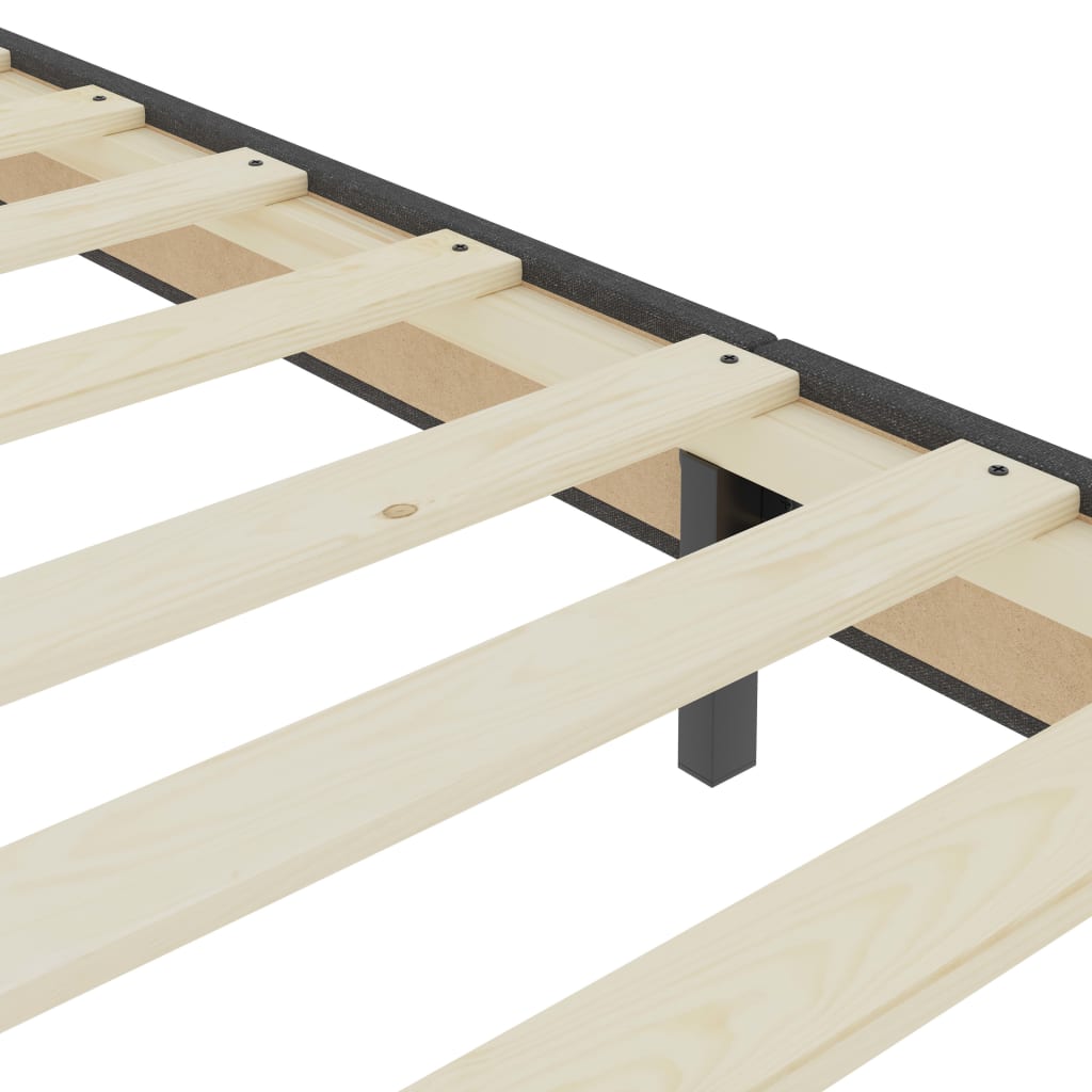 Boxspring stof donkergrijs 160x200 cm