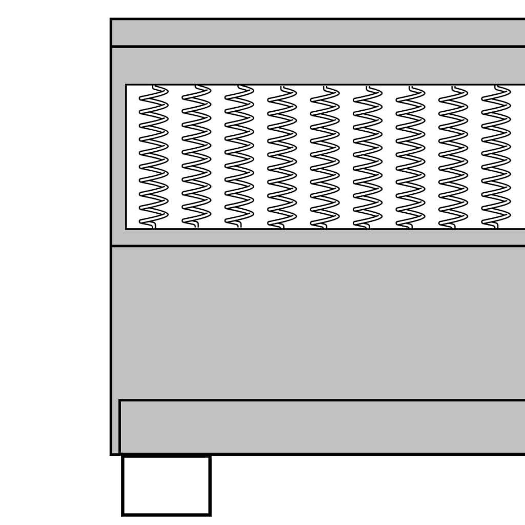 Boxspring stof donkergrijs 160x200 cm