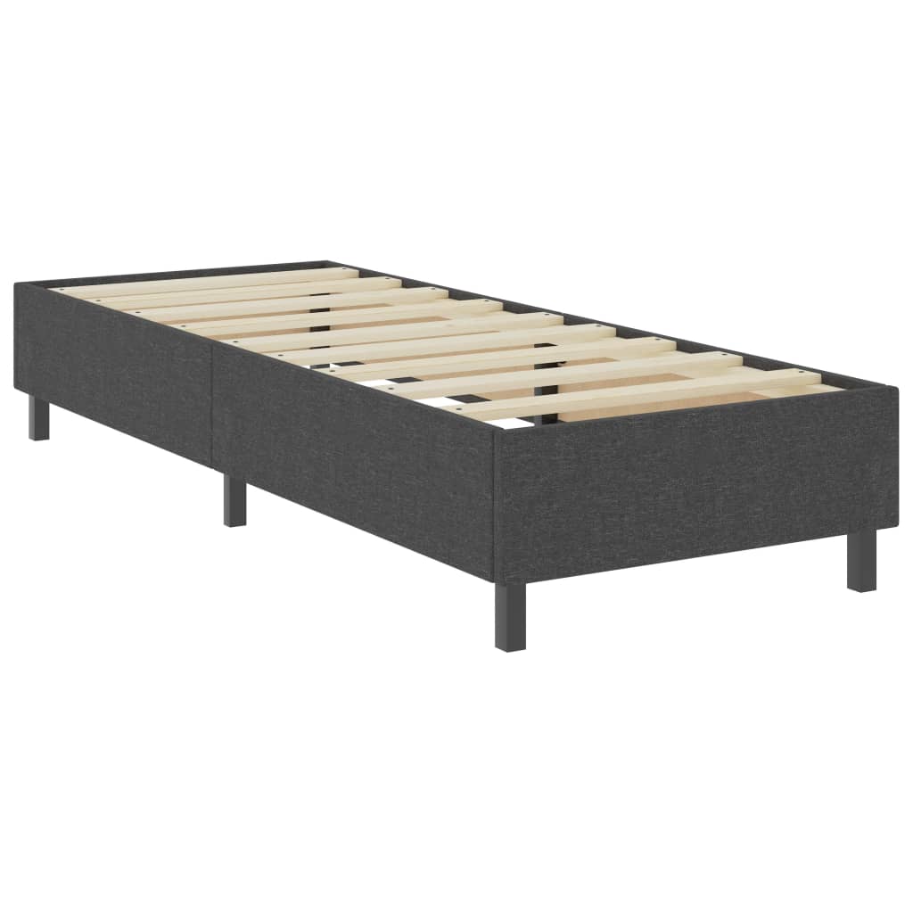 Boxspring stof donkergrijs 100x200 cm