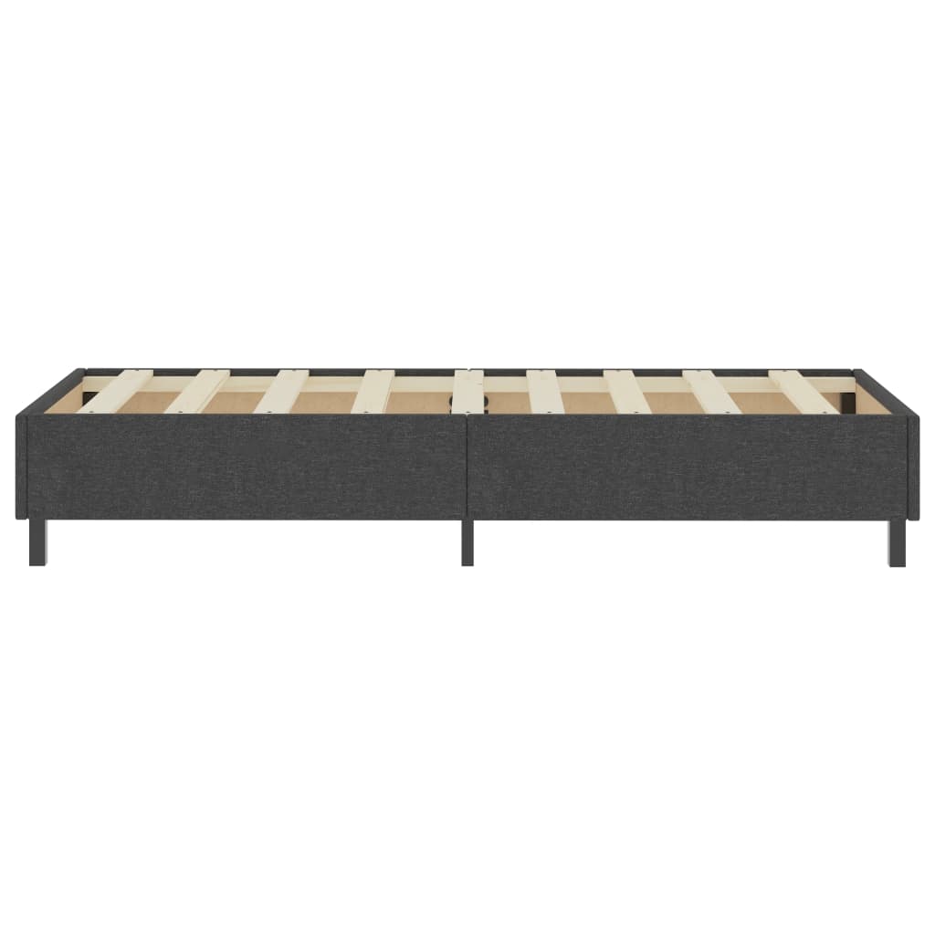 Boxspring stof donkergrijs 100x200 cm