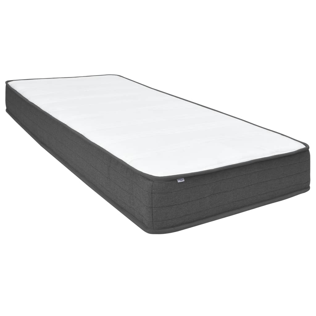 Boxspring stof donkergrijs 100x200 cm