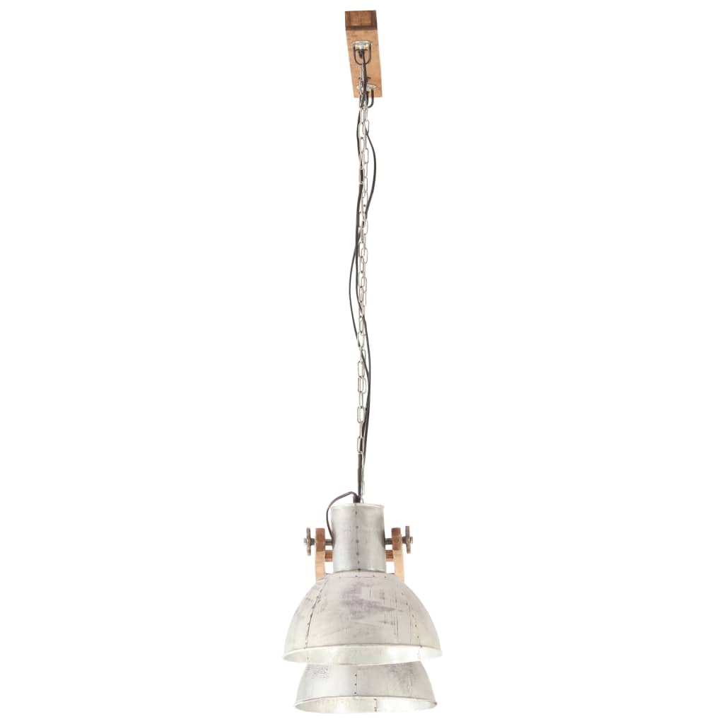 Hanglamp industrieel 25 W E27 109 cm zilverkleurig