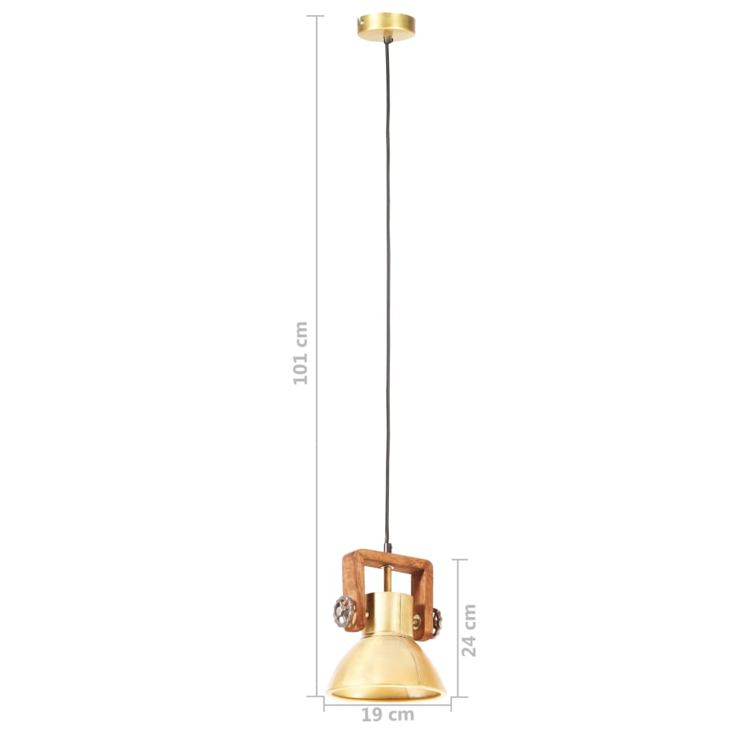 Hanglamp industrieel rond 25 W E27 19 cm messingkleurig Lampen | Creëer jouw Trendy Thuis | Gratis bezorgd & Retour | Trendy.nl