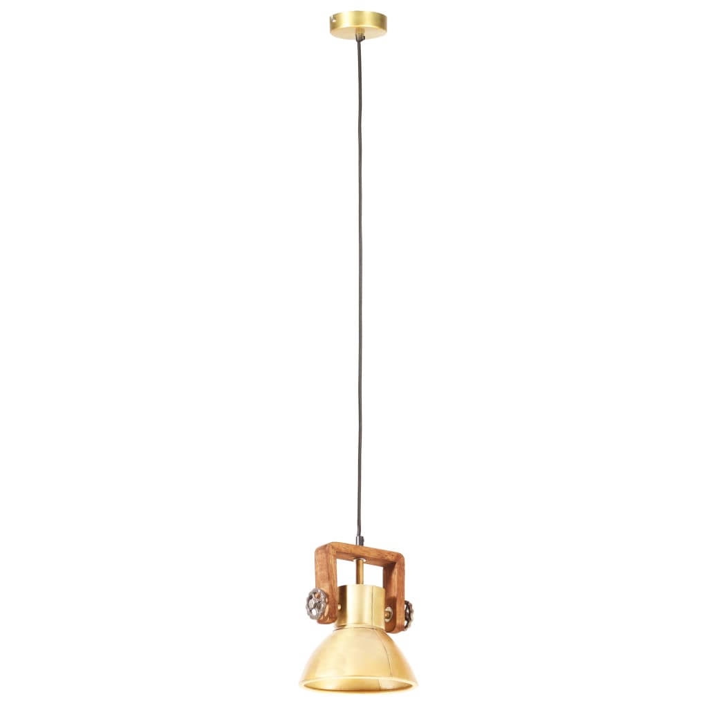 Hanglamp industrieel rond 25 W E27 19 cm messingkleurig Lampen | Creëer jouw Trendy Thuis | Gratis bezorgd & Retour | Trendy.nl