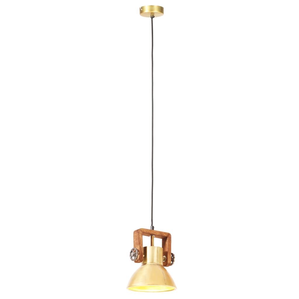 Hanglamp industrieel rond 25 W E27 19 cm messingkleurig Lampen | Creëer jouw Trendy Thuis | Gratis bezorgd & Retour | Trendy.nl