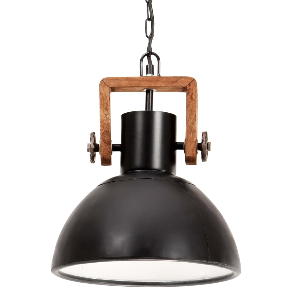 Hanglamp industrieel rond 25 W E27 30 cm zwart Lampen | Creëer jouw Trendy Thuis | Gratis bezorgd & Retour | Trendy.nl