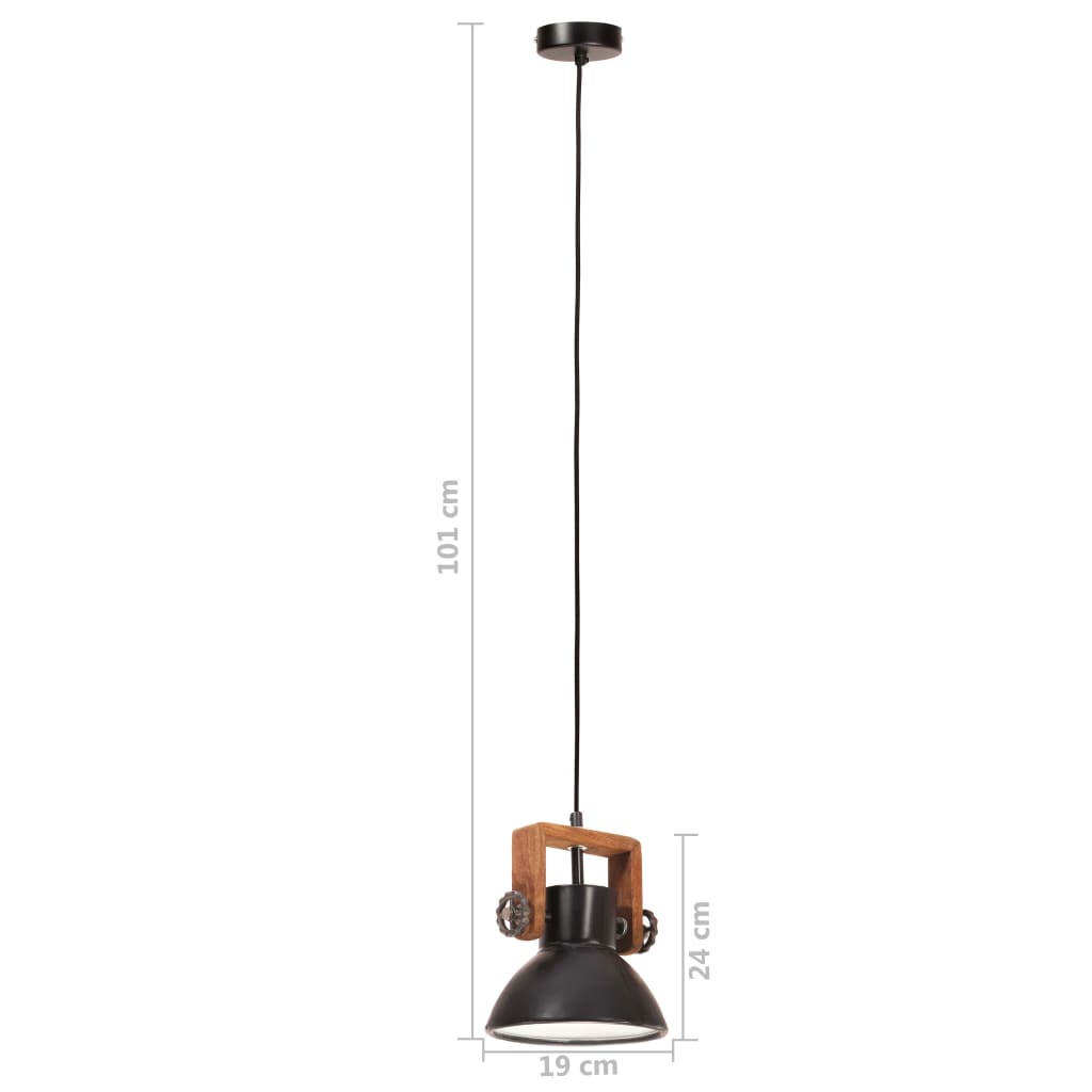 Hanglamp industrieel rond 25 W E27 19 cm zwart Lampen | Creëer jouw Trendy Thuis | Gratis bezorgd & Retour | Trendy.nl