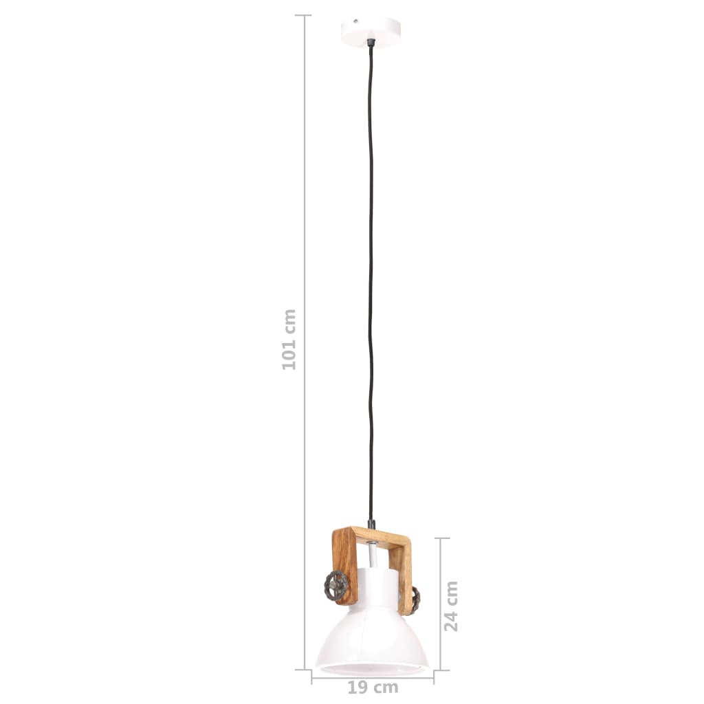 Hanglamp industrieel rond 25 W E27 19 cm wit Lampen | Creëer jouw Trendy Thuis | Gratis bezorgd & Retour | Trendy.nl