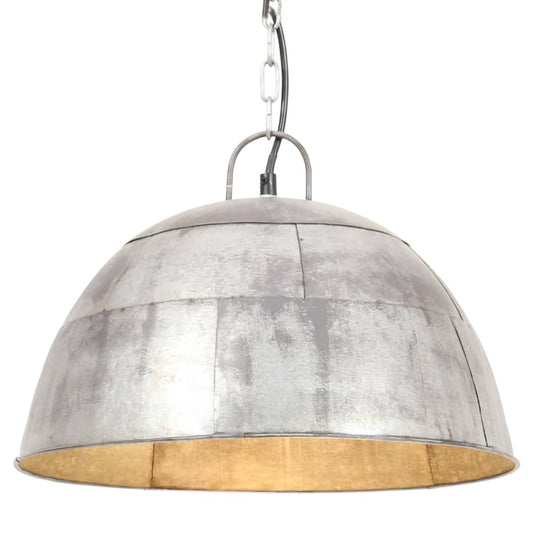 Hanglamp industrieel vintage rond 25 W E27 41 cm zilverkleurig Lampen | Creëer jouw Trendy Thuis | Gratis bezorgd & Retour | Trendy.nl