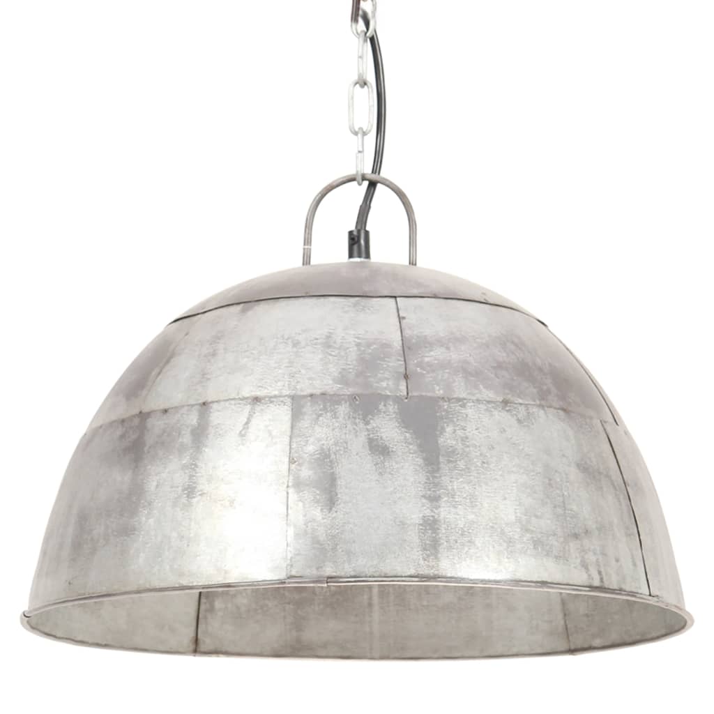 Hanglamp industrieel vintage rond 25 W E27 41 cm zilverkleurig Lampen | Creëer jouw Trendy Thuis | Gratis bezorgd & Retour | Trendy.nl