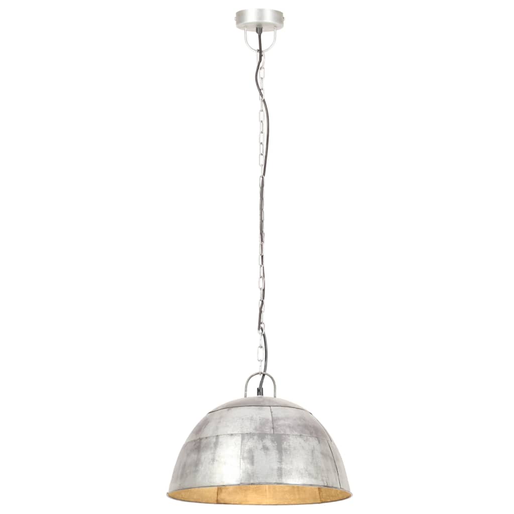 Hanglamp industrieel vintage rond 25 W E27 41 cm zilverkleurig Lampen | Creëer jouw Trendy Thuis | Gratis bezorgd & Retour | Trendy.nl