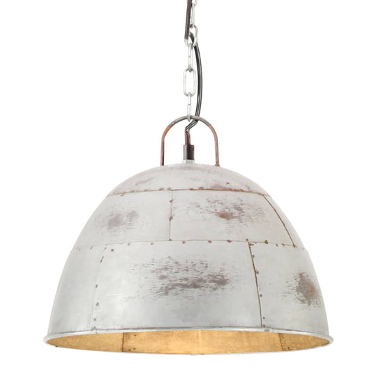 Hanglamp industrieel vintage rond 25 W E27 31 cm zilverkleurig Lampen | Creëer jouw Trendy Thuis | Gratis bezorgd & Retour | Trendy.nl