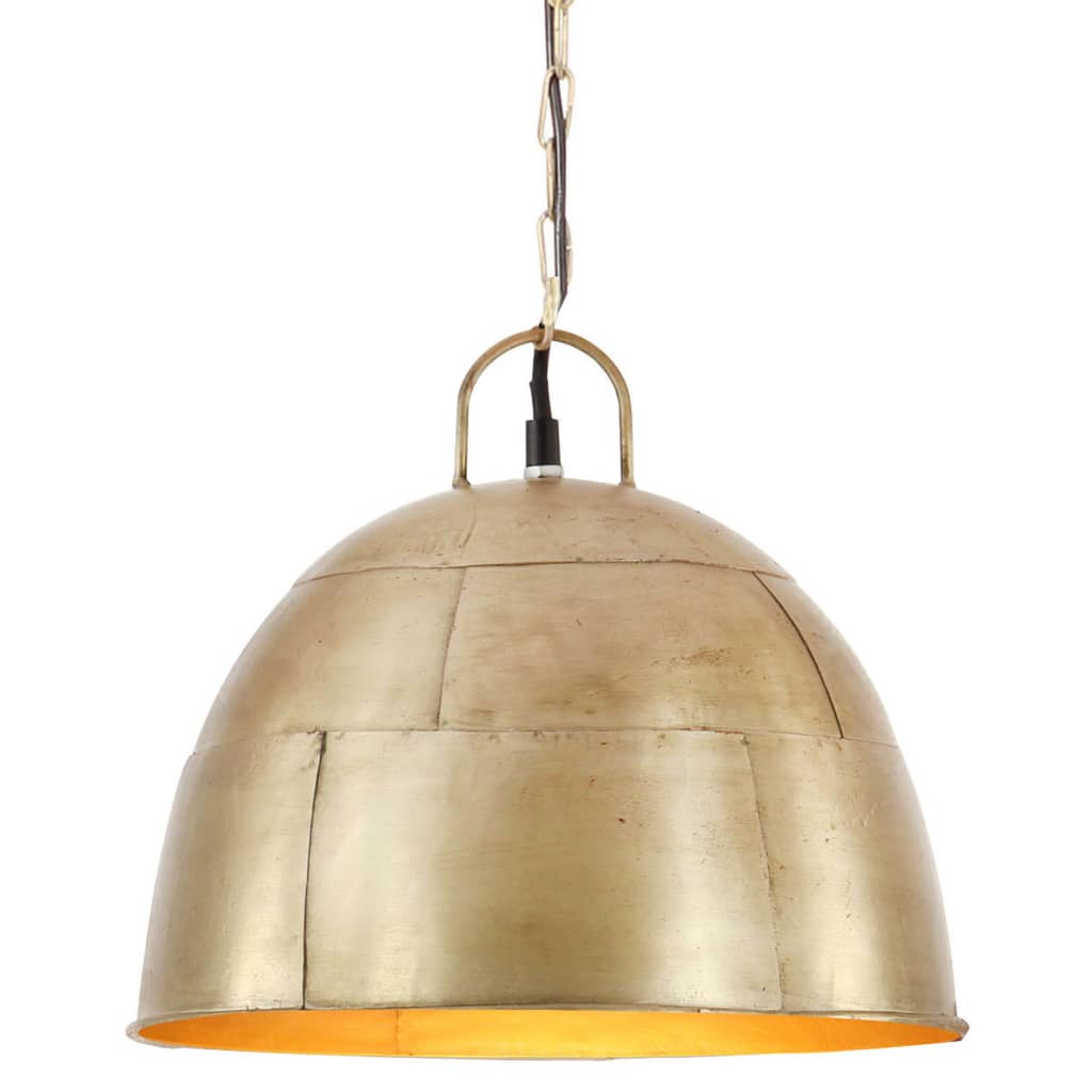 Hanglamp industrieel vintage rond 25 W E27 31 cm messingkleurig Lampen | Creëer jouw Trendy Thuis | Gratis bezorgd & Retour | Trendy.nl