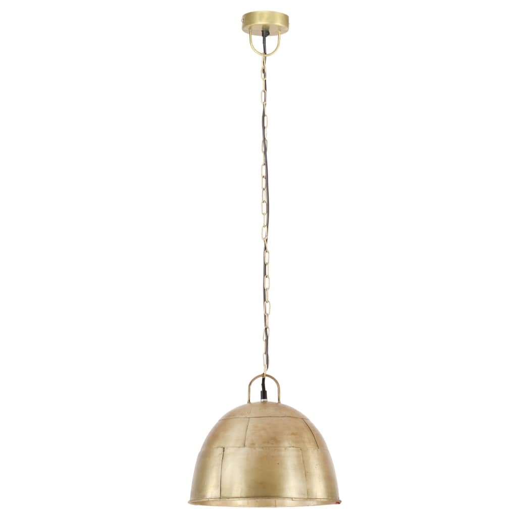 Hanglamp industrieel vintage rond 25 W E27 31 cm messingkleurig Lampen | Creëer jouw Trendy Thuis | Gratis bezorgd & Retour | Trendy.nl