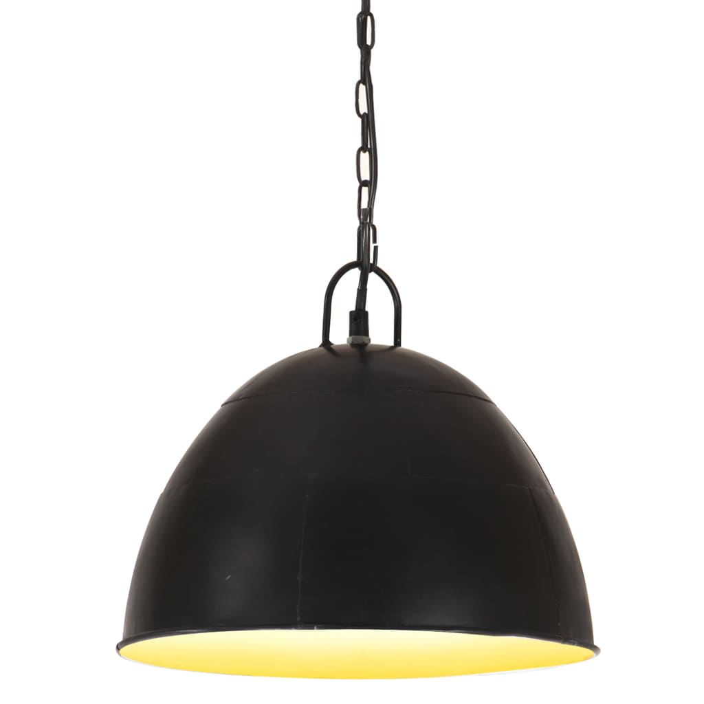 Hanglamp industrieel vintage rond 25 W E27 31 cm zwart Lampen | Creëer jouw Trendy Thuis | Gratis bezorgd & Retour | Trendy.nl