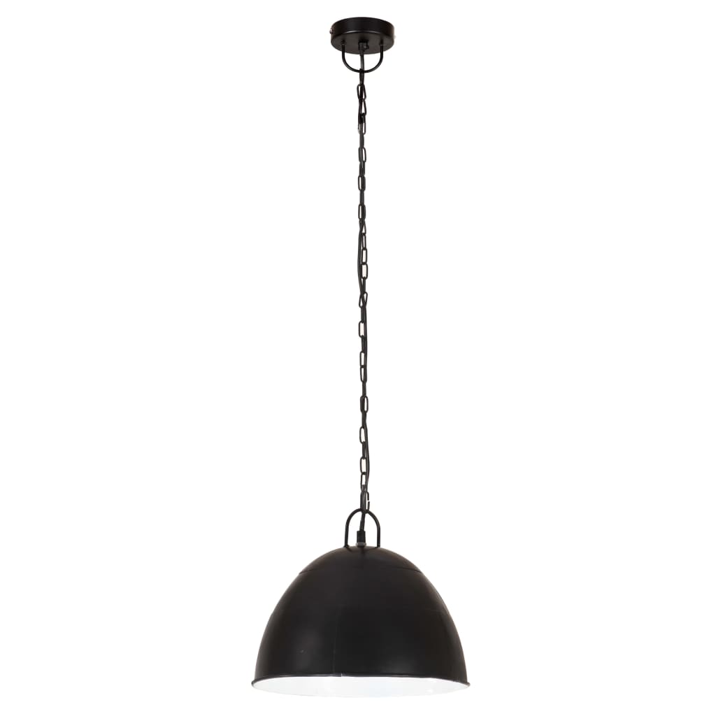 Hanglamp industrieel vintage rond 25 W E27 31 cm zwart Lampen | Creëer jouw Trendy Thuis | Gratis bezorgd & Retour | Trendy.nl