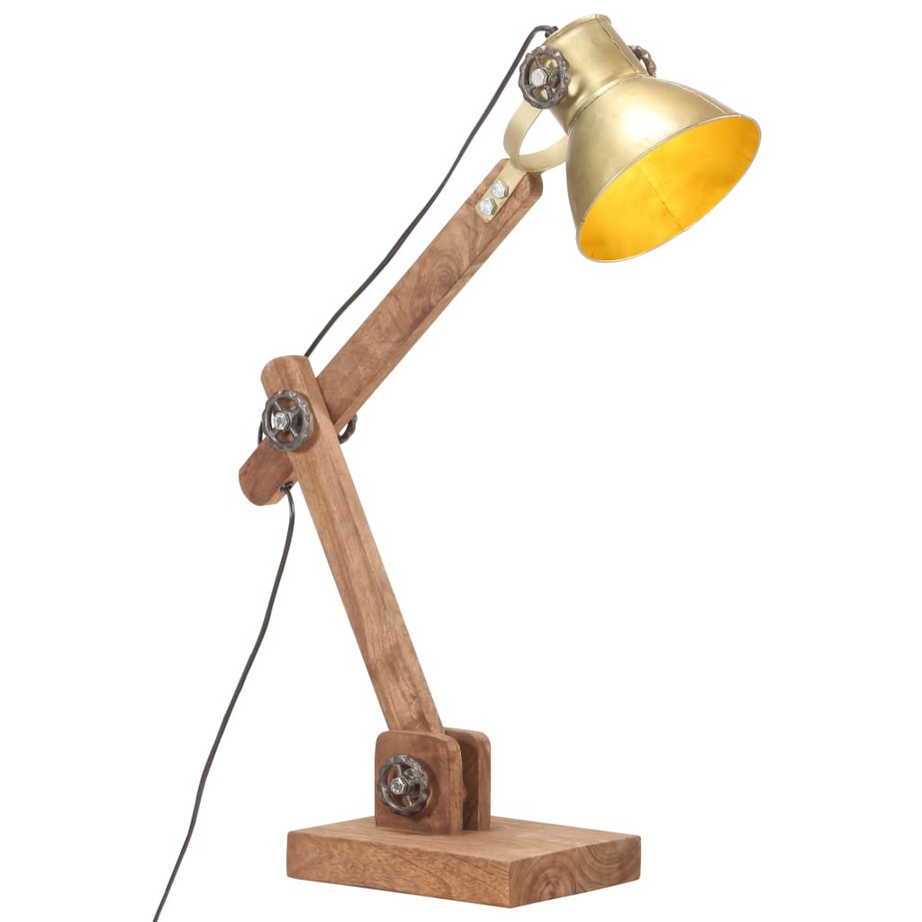 Bureaulamp industrieel rond E27 58x18x90 cm messingkleurig Lampen | Creëer jouw Trendy Thuis | Gratis bezorgd & Retour | Trendy.nl