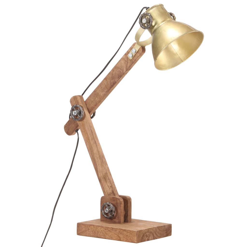 Bureaulamp industrieel rond E27 58x18x90 cm messingkleurig Lampen | Creëer jouw Trendy Thuis | Gratis bezorgd & Retour | Trendy.nl