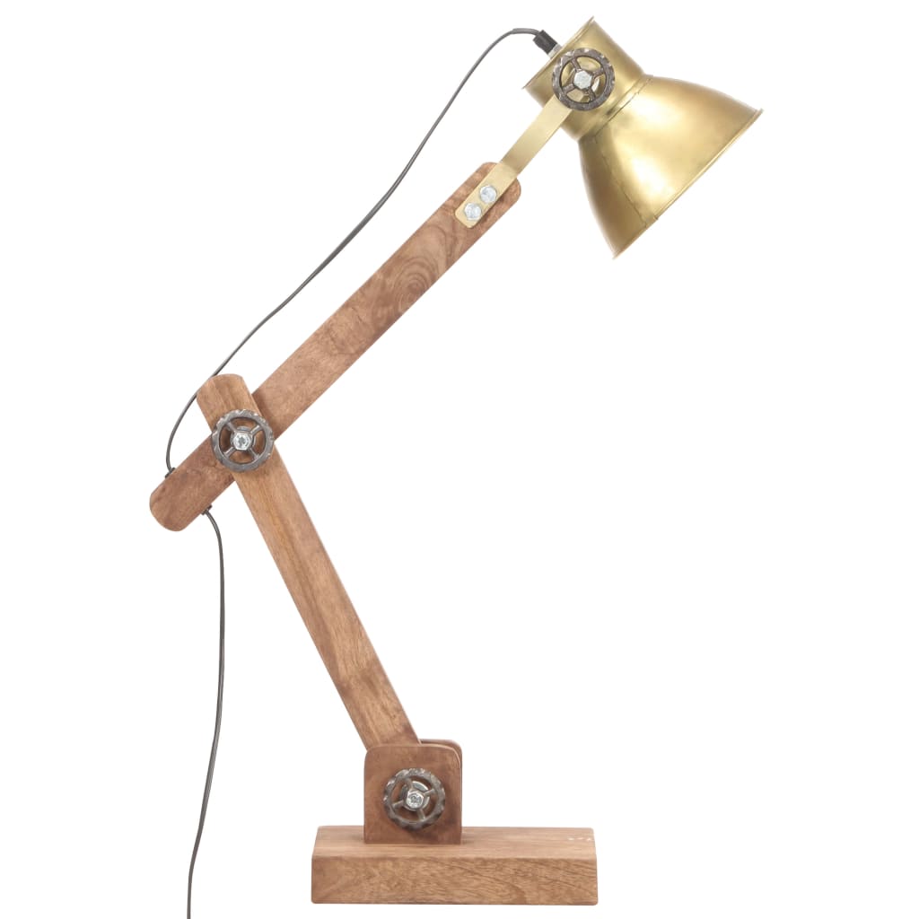 Bureaulamp industrieel rond E27 58x18x90 cm messingkleurig Lampen | Creëer jouw Trendy Thuis | Gratis bezorgd & Retour | Trendy.nl