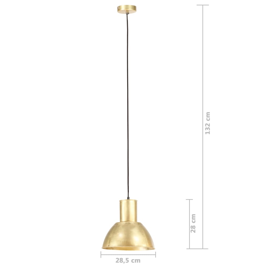 Hanglamp rond 25 W E27 28,5 cm messingkleurig Lampen | Creëer jouw Trendy Thuis | Gratis bezorgd & Retour | Trendy.nl