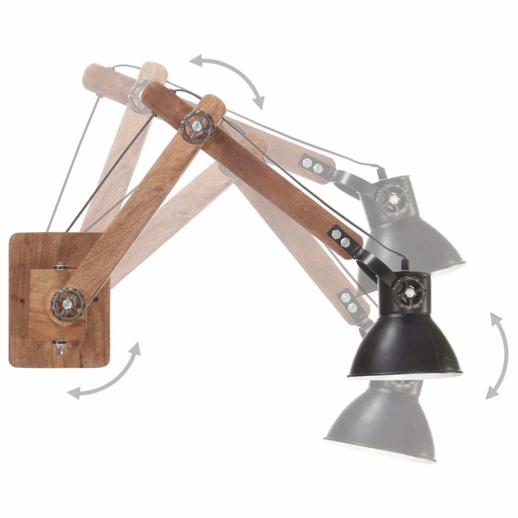 Wandlamp industrieel rond E27 zwart Wandlampen | Creëer jouw Trendy Thuis | Gratis bezorgd & Retour | Trendy.nl