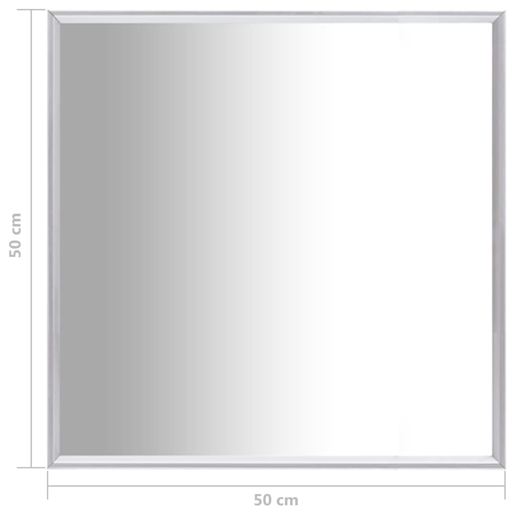 Spiegel 50x50 cm zilverkleurig Spiegels | Creëer jouw Trendy Thuis | Gratis bezorgd & Retour | Trendy.nl