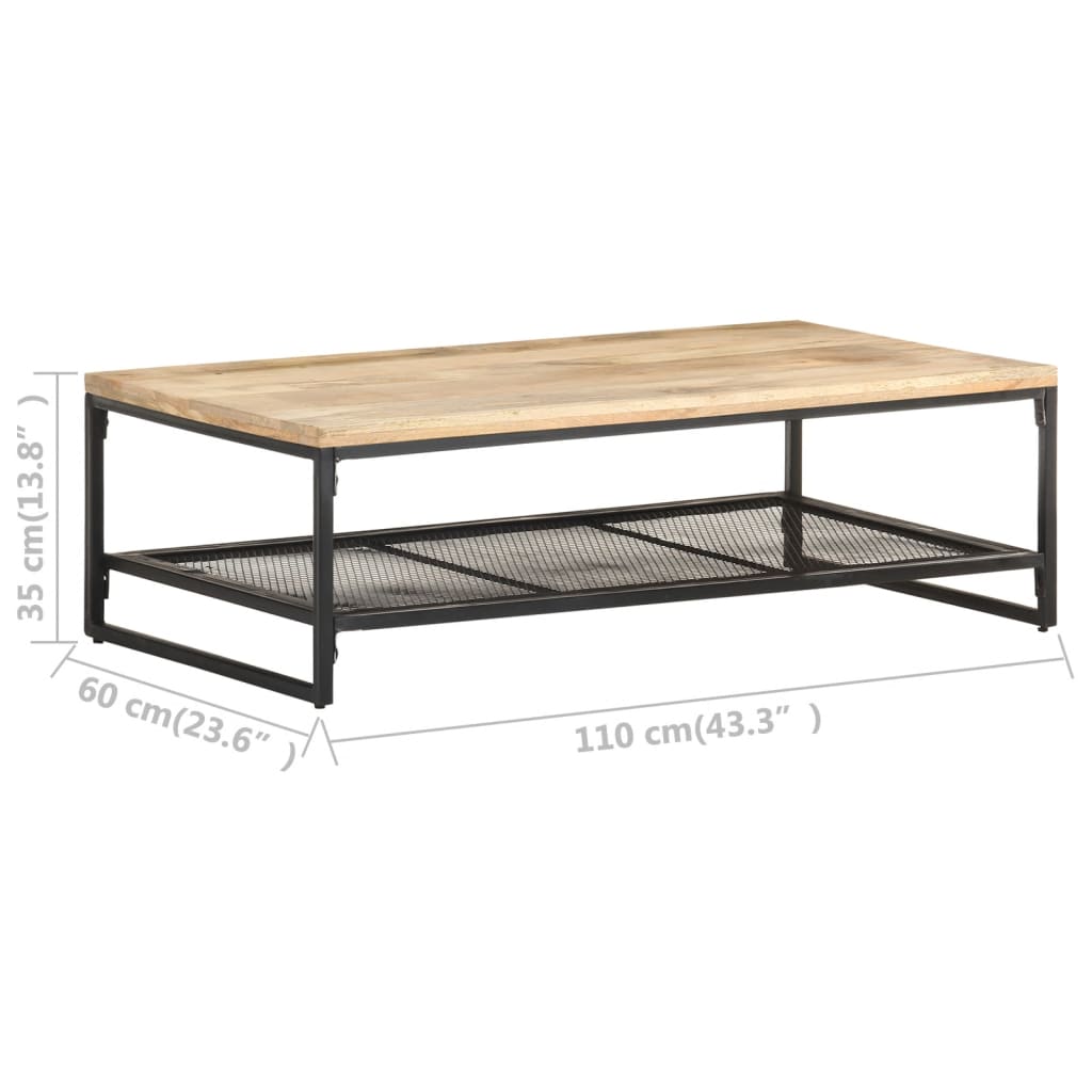 Salontafel 110x60x35 cm massief mangohout