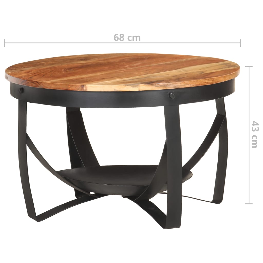 Salontafel Ø 68x43 cm massief acaciahout Salontafels | Creëer jouw Trendy Thuis | Gratis bezorgd & Retour | Trendy.nl