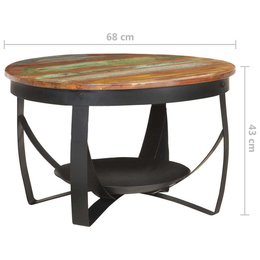 Salontafel Ø 68x43 cm massief gerecycled hout Salontafels | Creëer jouw Trendy Thuis | Gratis bezorgd & Retour | Trendy.nl