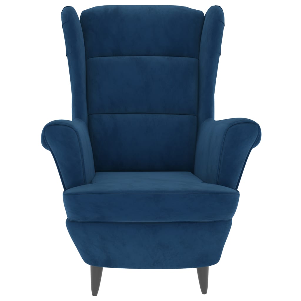 Fauteuil fluweel blauw