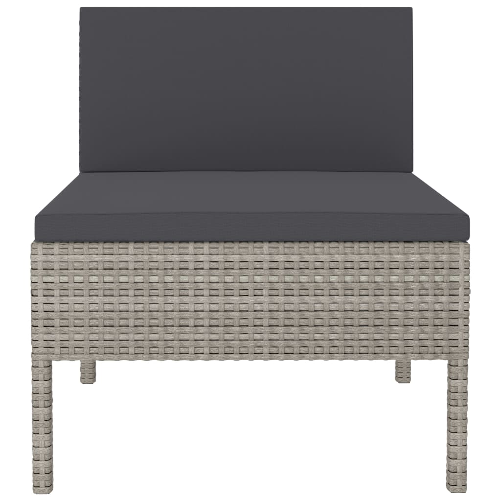 Tuinstoelen 3 st met kussens poly rattan grijs Tuinstoelen | Creëer jouw Trendy Thuis | Gratis bezorgd & Retour | Trendy.nl