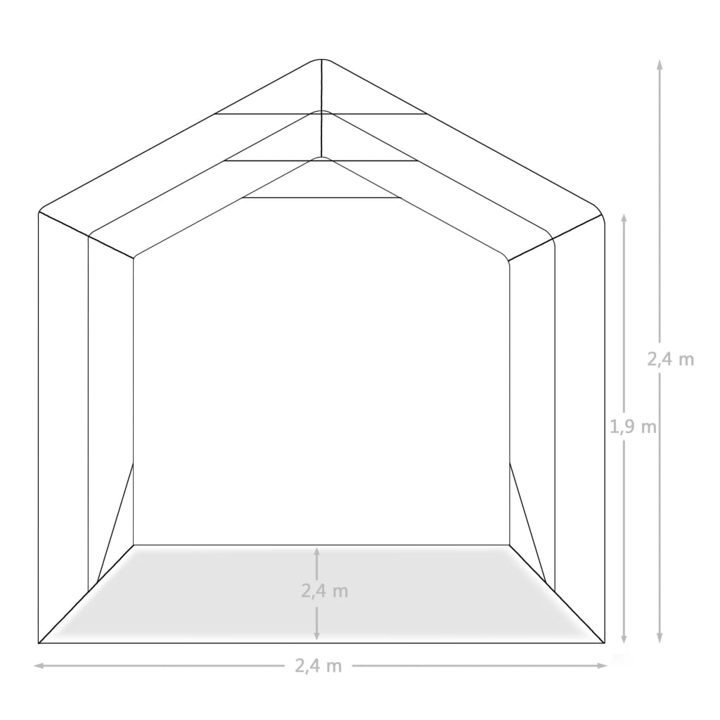 Garagetent 2,4x2,4 m PVC groen Partytenten & prieëlen | Creëer jouw Trendy Thuis | Gratis bezorgd & Retour | Trendy.nl