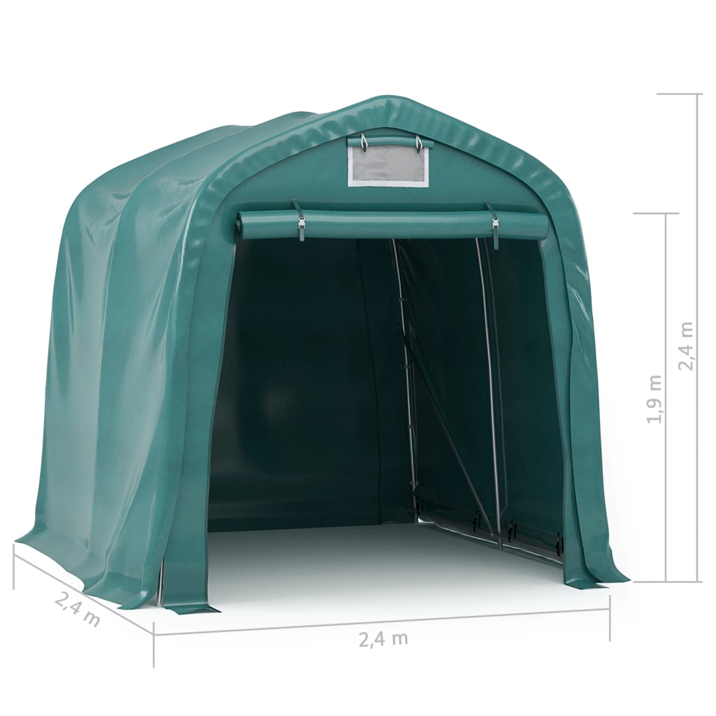 Garagetent 2,4x2,4 m PVC groen Partytenten & prieëlen | Creëer jouw Trendy Thuis | Gratis bezorgd & Retour | Trendy.nl