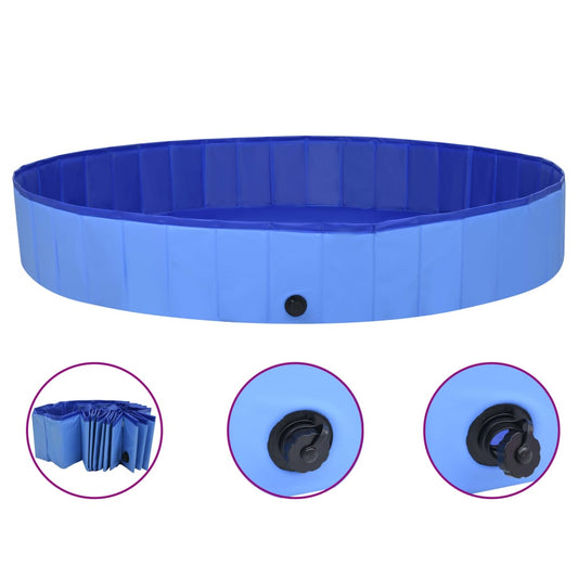 Hondenzwembad inklapbaar 200x30 cm PVC blauw Hondenbenodigdheden | Creëer jouw Trendy Thuis | Gratis bezorgd & Retour | Trendy.nl
