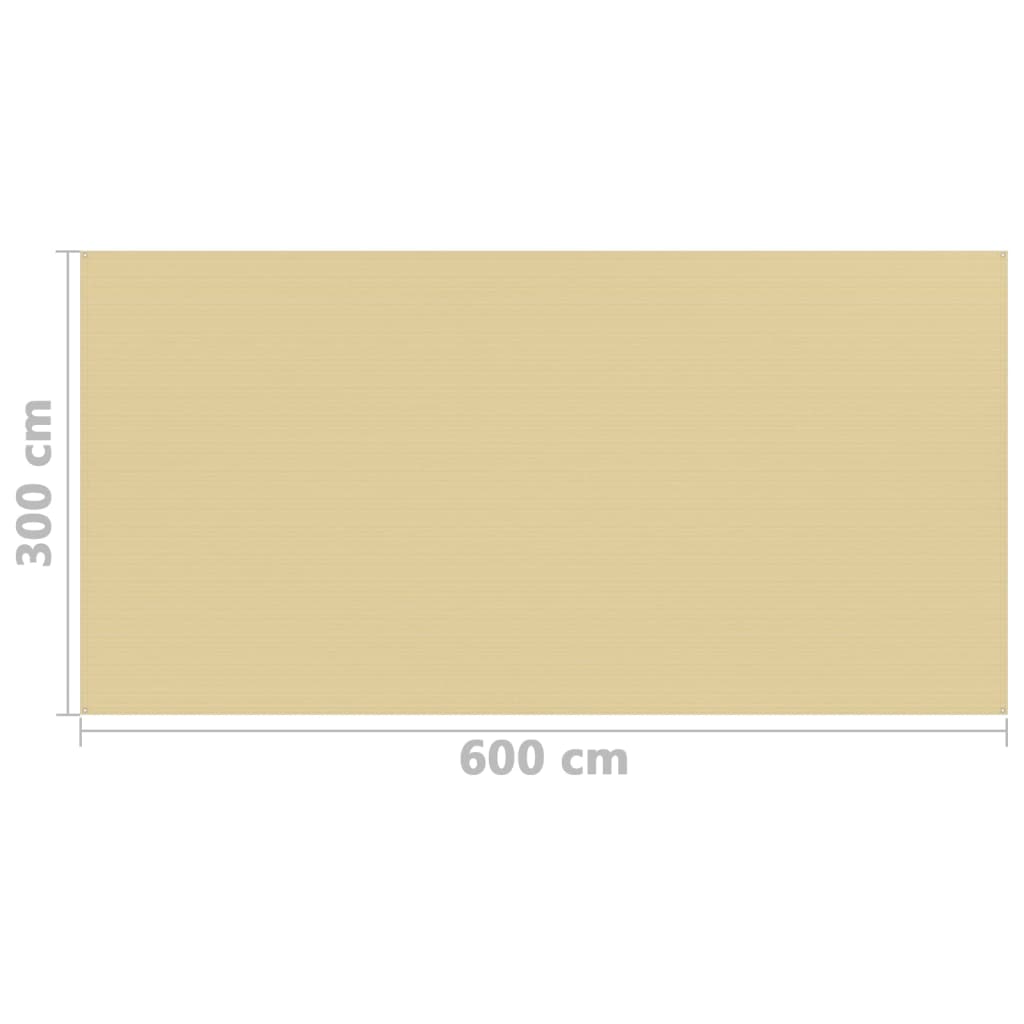 Tenttapijt 300x600 cm beige
