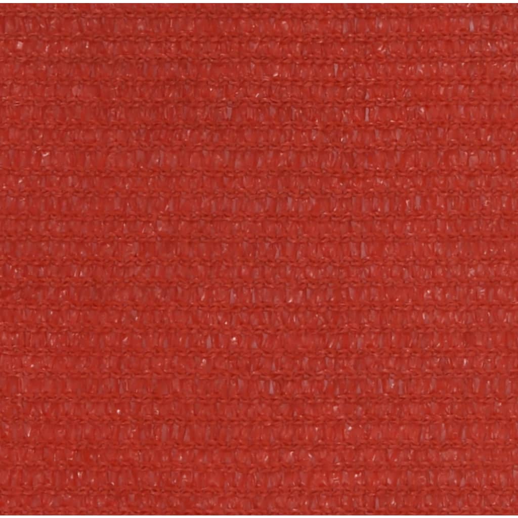 Zonnezeil 160 g/m² 5x5 m HDPE rood