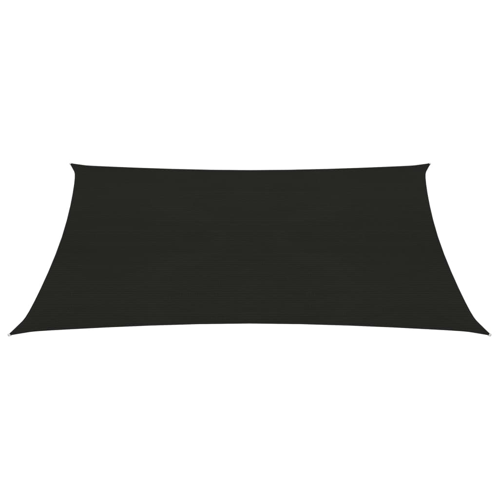 Zonnezeil 160 g/m² 2x2,5 m HDPE zwart