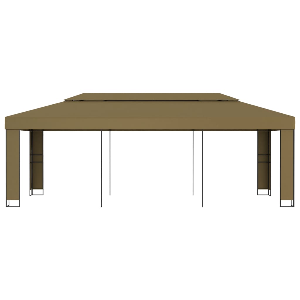 Prieel met dubbel dak 180 g/m² 3x6 m taupe Partytenten & prieëlen | Creëer jouw Trendy Thuis | Gratis bezorgd & Retour | Trendy.nl