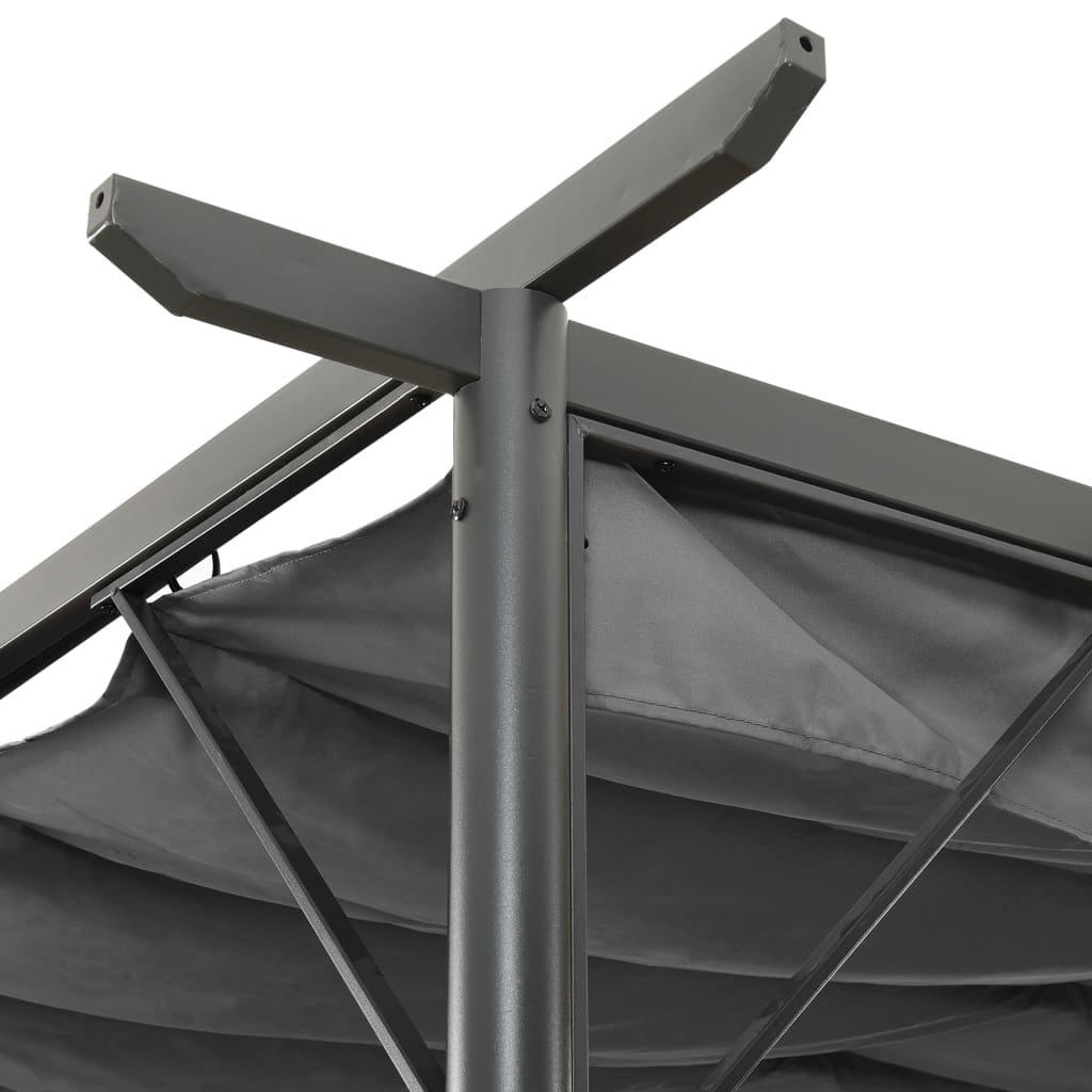 Pergola met uittrekbaar dak 180 g/m² 3x3 m staal antracietkleur Tuinbogen, latwerk & pergola's | Creëer jouw Trendy Thuis | Gratis bezorgd & Retour | Trendy.nl